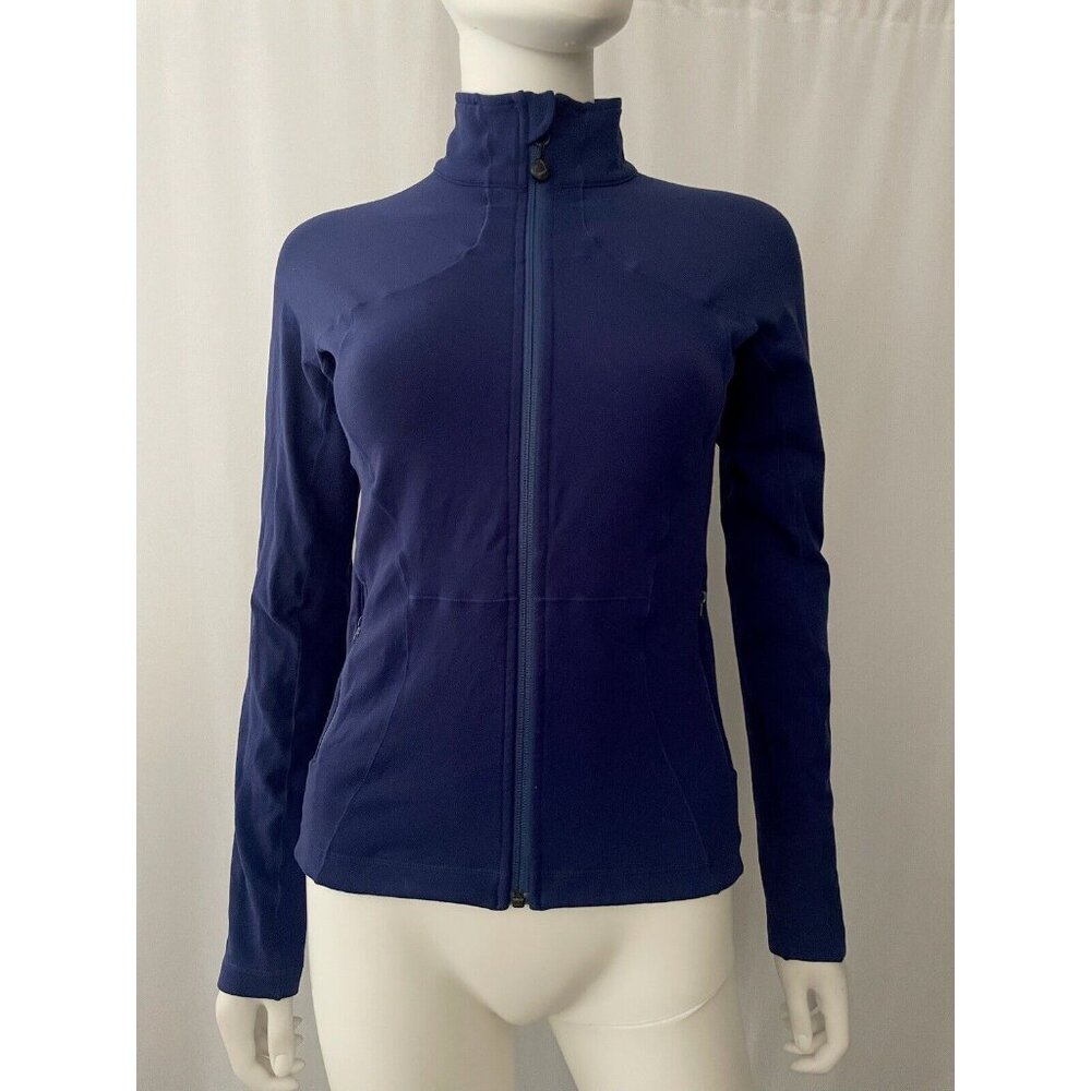 Lululemon Women's Activewear Jacket Blue Slim Fit Full Zip Size S/M